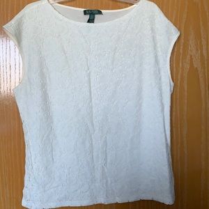 Ralph Lauren cream lace top